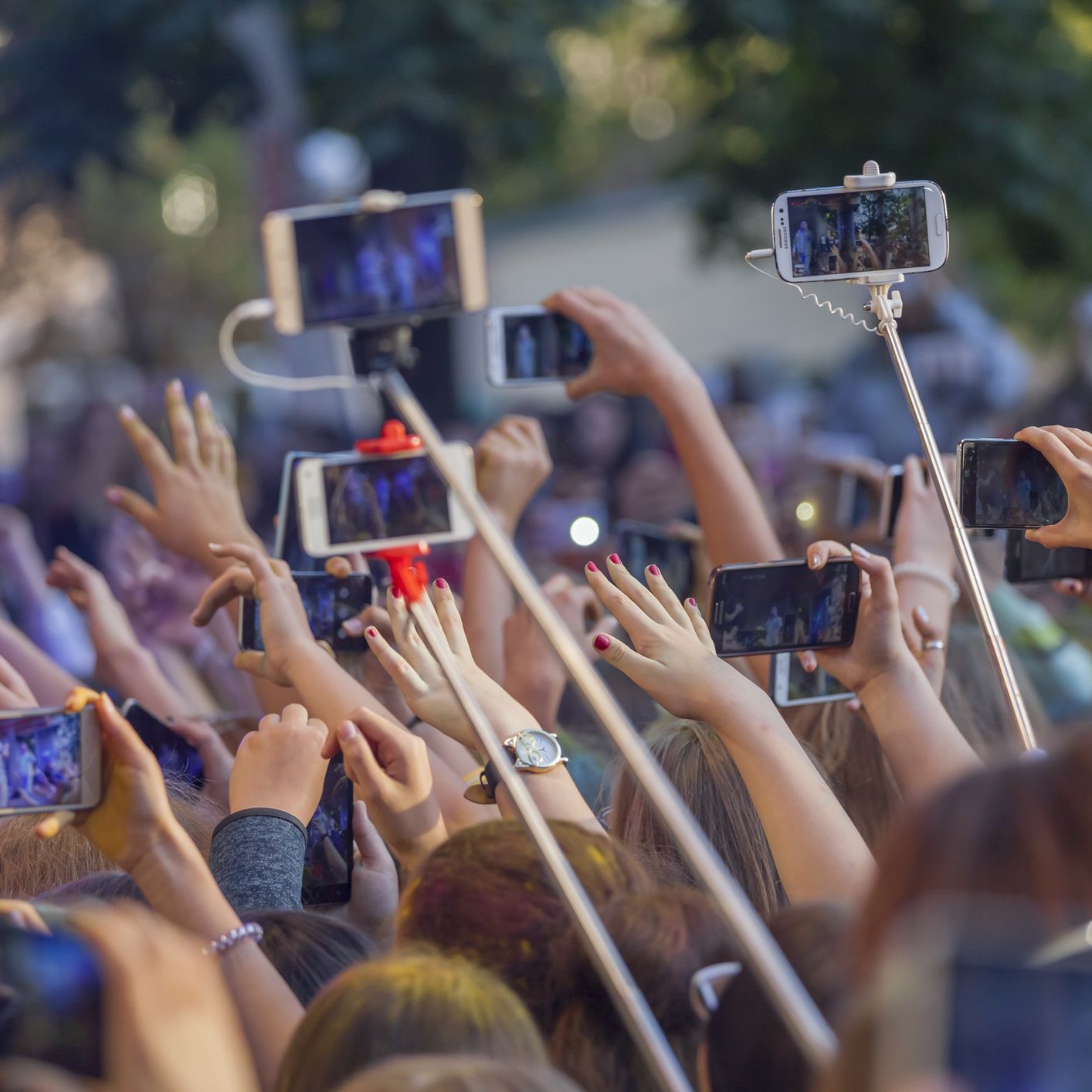 Crowd with phones