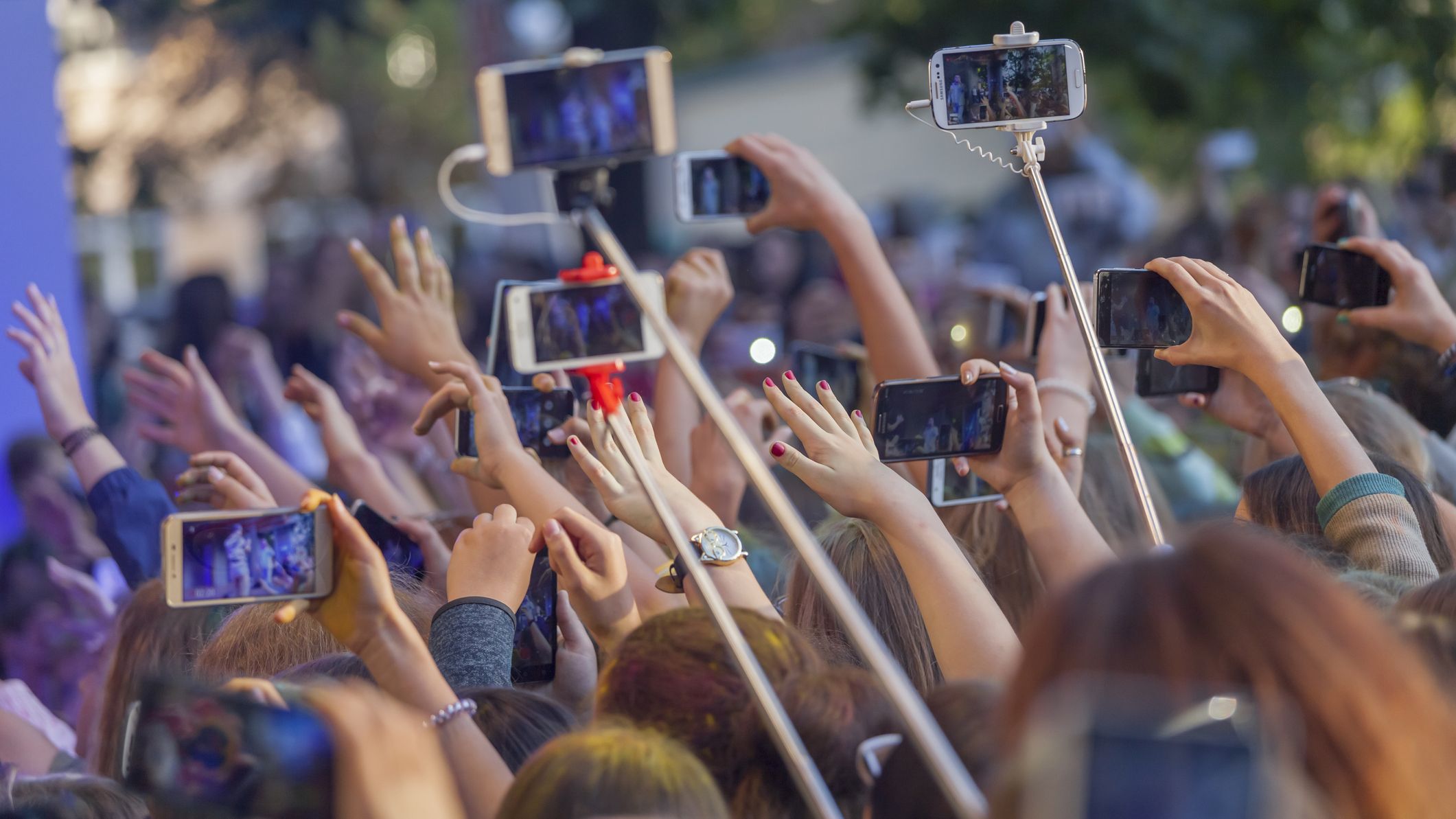 Crowd with phones